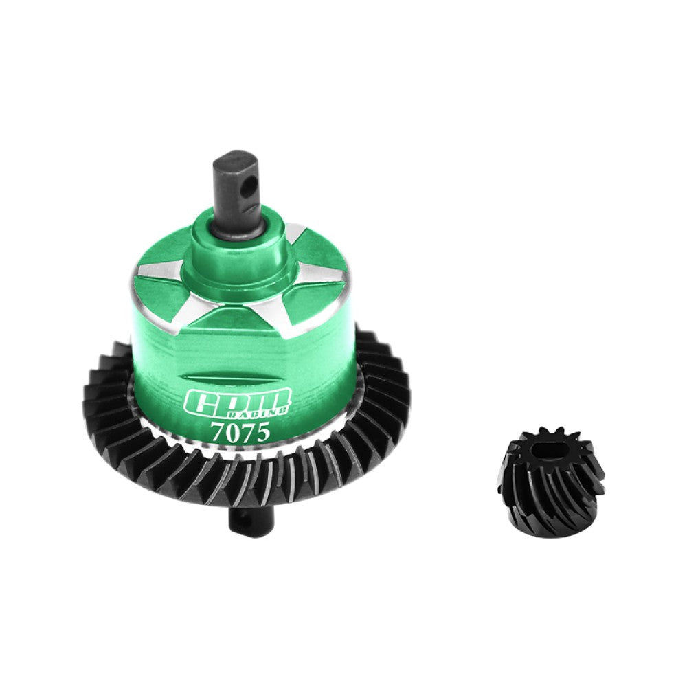 4140 Carbon Steel + Aluminum 7075 Alloy Rear Complete Differential FOR Traxxas 1:10 Slash 4X4 / Slash Low-CG / Hoss 3S / Rustler VXL / 1:7 XO-01 / 1:8 Jato 4X4 VXL Upgrade Parts - Green