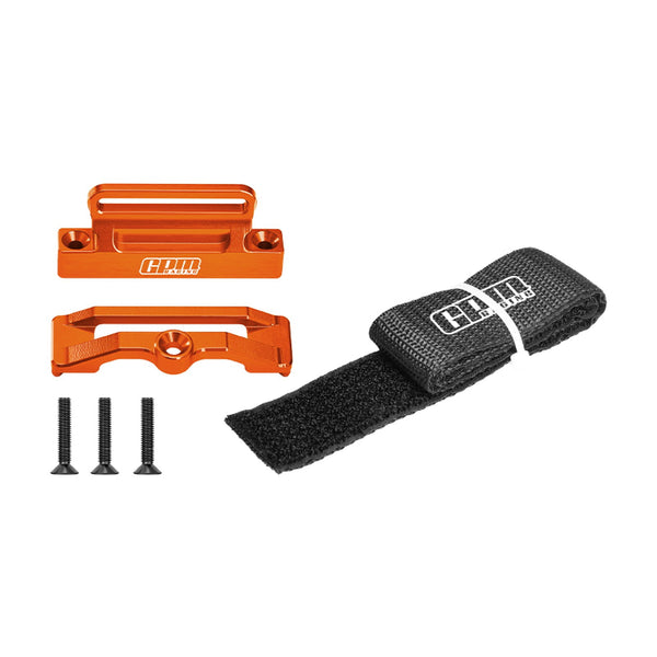 Aluminum 7075-T6 Alloy Retainer Battery Hold-Down Compatible With Large-Capacity Batteries For Traxxas 1:10 Slash 2WD / Slash Mudboxx Modified / Slash 4x4 VXL Short Course Truck Upgrades - Orange