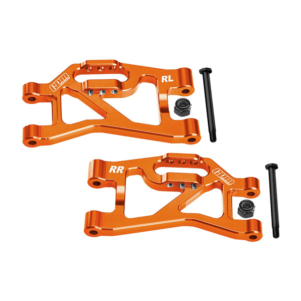Aluminum 7075-T6 Alloy Rear Lower Suspension Arms For Traxxas 1/16 Mini Slash 4X4 Short Course Truck-108164-1 Upgrades - Orange