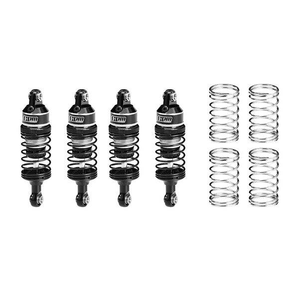 Aluminum 6061-T6 Alloy Front & Rear Adjustable Progressive Spring Shock 63mm For Traxxas Mini Slash 4X4 / Mini Rally VXL Ford RS200 Upgrades - Silver