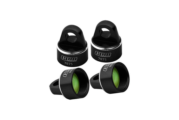 Aluminum 7075 Alloy Shock Cap For GPM Optional And Original Shock Absorbers For Traxxas 1/8 4WD Sledge Monster Truck 95076-4 Upgrades - Black