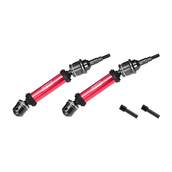 4140 Carbon Steel+ Aluminum 6061-T6 Alloy Front CVD Drive Shaft For Traxxas 1/10 Ford Fiesta ST Rally VXL Upgrades - Red