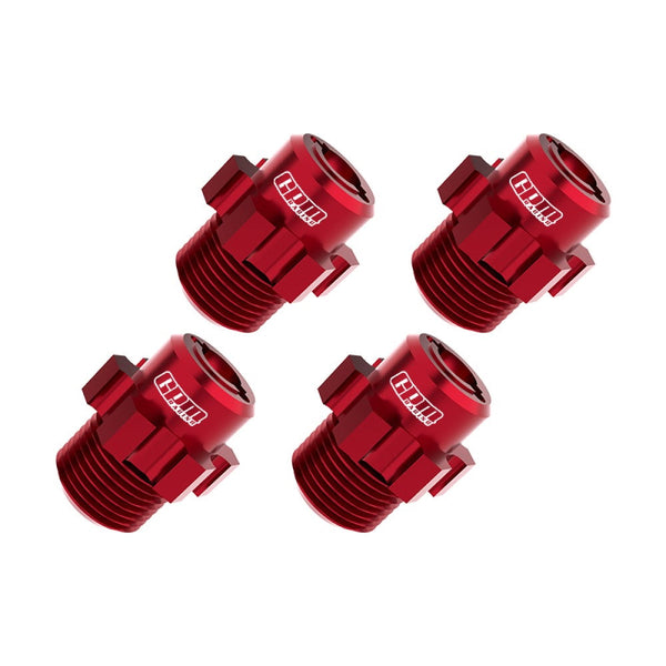 Aluminum 7075 Alloy 17mm Wheel Hubs For Traxxas 1:8 JATO 4X4 VXL Brushless Buggy Upgrades - Red
