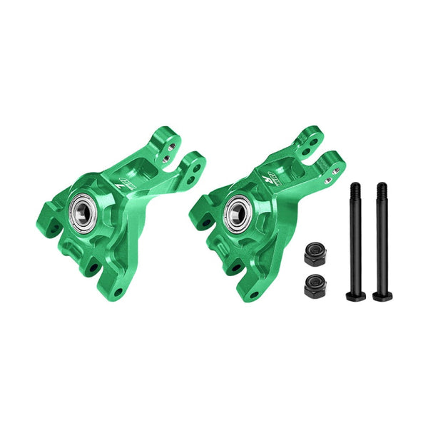 Aluminum 7075 Alloy Rear Stub Axle Carriers With Oversize Bearing For Traxxas 1:8 JATO 4X4 VXL / 1:10 BIGFOOT / FORD F-150 RAPTOR / RUSTLER / SLASH / STAMPEDE / FORD FIESTA ST RALLY - Green