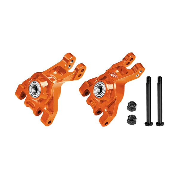 Aluminum 7075 Alloy Rear Stub Axle Carriers With Oversize Bearing For Traxxas 1:8 JATO 4X4 VXL / 1:10 BIGFOOT / FORD F-150 RAPTOR / RUSTLER / SLASH / STAMPEDE / FORD FIESTA ST RALLY - Orange