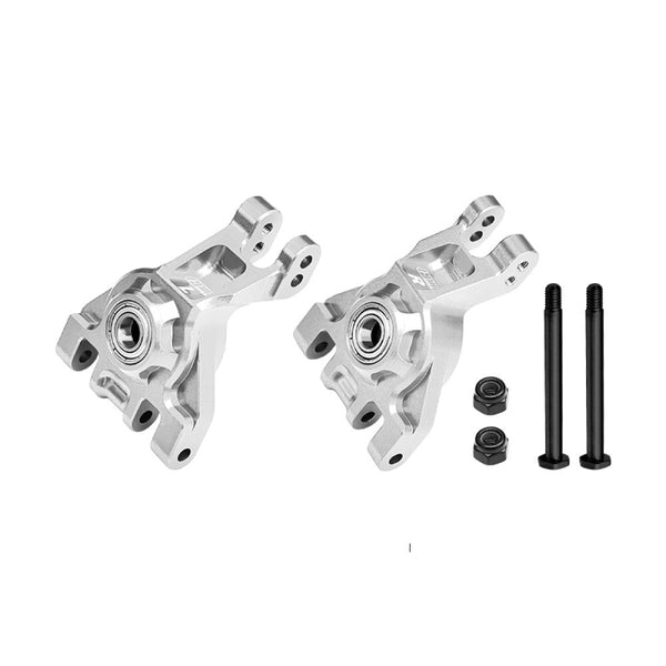 Aluminum 7075 Alloy Rear Stub Axle Carriers With Oversize Bearing For Traxxas 1:8 JATO 4X4 VXL / 1:10 BIGFOOT / FORD F-150 RAPTOR / RUSTLER / SLASH / STAMPEDE / FORD FIESTA ST RALLY - Silver