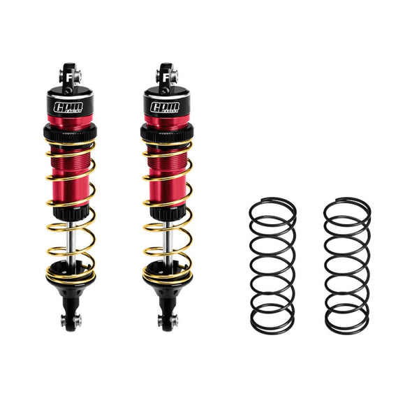 Aluminum 6061-T6 Alloy Front Adjustable Spring Shock 104mm For Traxxas 1:8 JATO 4X4 VXL Brushless-90386-4 / JATO 4X4 Brushless-90154-4 RC Buggy Upgrades - Red