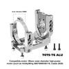 Aluminum 7075-T6 Alloy Oversized Motor Base For Traxxas 1:6 Funco Pro Scale Sand Car 8S / XRT 8S / XRT Ultimate 8S Race Truck Upgrades - Silver