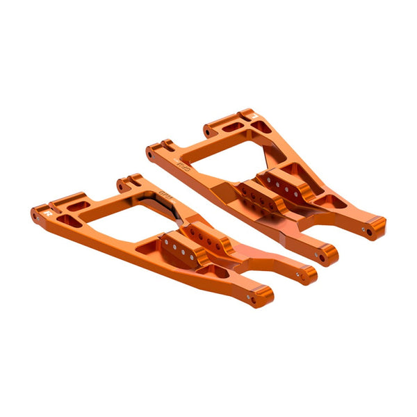 Aluminum 7075-T6 Alloy Front Lower Suspension Arms For Traxxas 1/6 Funco Pro Scale 2WD Sand Car 8S-109076-4 Upgrades - Orange