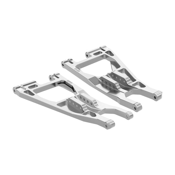 Aluminum 7075-T6 Alloy Front Lower Suspension Arms For Traxxas 1/6 Funco Pro Scale 2WD Sand Car 8S-109076-4 Upgrades - Silver