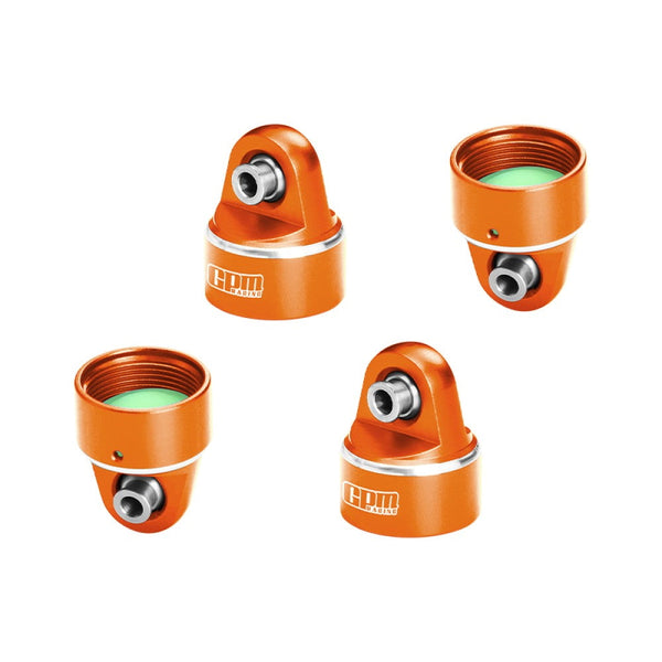 Aluminum 7075 Alloy Damper Top Cap For GPM Optional And Original Shock Absorbers For Traxxas 1/6 Funco Pro Scale 2WD Sand Car 8S-109076-4 Upgrades - Orange
