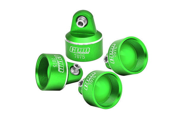 Aluminum 7075 Alloy Shock Caps For GPM Optional & Original Shock Absorbers For Traxxas 1/8 4WD Maxx Slash 6S-102076-4 / 1:10 4WD Maxx-89076-4 / 1:10 Maxx with WideMAXX-89086-4 Monster Truck - Green