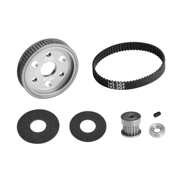 Gearbox Gear Belt Drive Set With Motor Gear For Traxxas 1:10 Slash Mudboxx / Craniac / Bandit XL-5 2WD / Rustler VXL Upgrade Parts