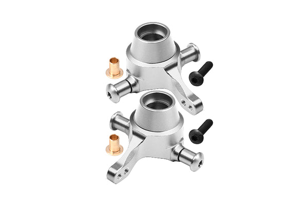 Tamiya TT-01 & TT-01D Aluminum Front Knuckle Arm Set - 1Pr Silver