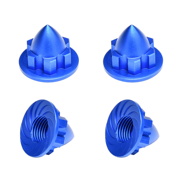 Aluminium 22mm Wheel Cone Locker for Traxxas 1:5 X Maxx 6S / X Maxx 8S / XRT 8S / 1:6 Funco Pro Scale Sand Car Upgrades - 4Pc Set Blue