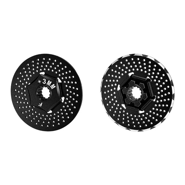 Traxxas X-Maxx 4X4 Aluminum Front Wheel Hex Claw +3mm With Brake Disk - 2Pcs Black