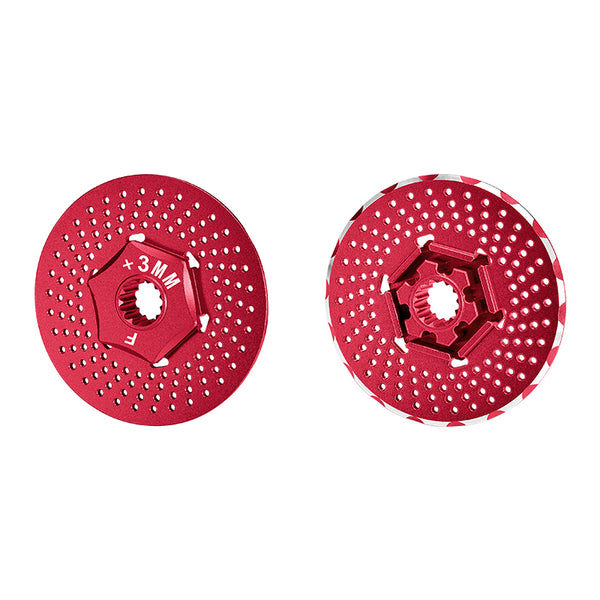 Traxxas X-Maxx 4X4 Aluminum Front Wheel Hex Claw +3mm With Brake Disk - 2Pcs Red