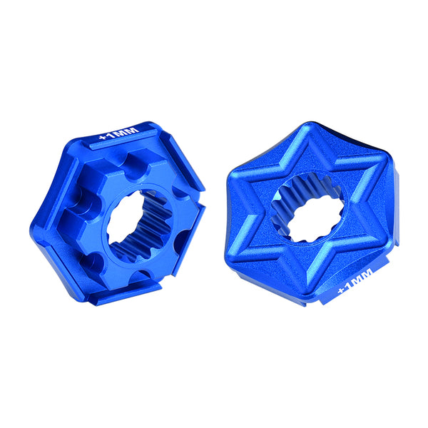 Traxxas X-Maxx 4X4 Aluminum Wheel Hex Claw (+1mm) - 2Pcs Blue