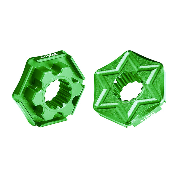 Traxxas X-Maxx 4X4 Upgrade Parts Aluminum Wheel Hex Claw (+1mm) - 2Pcs Green