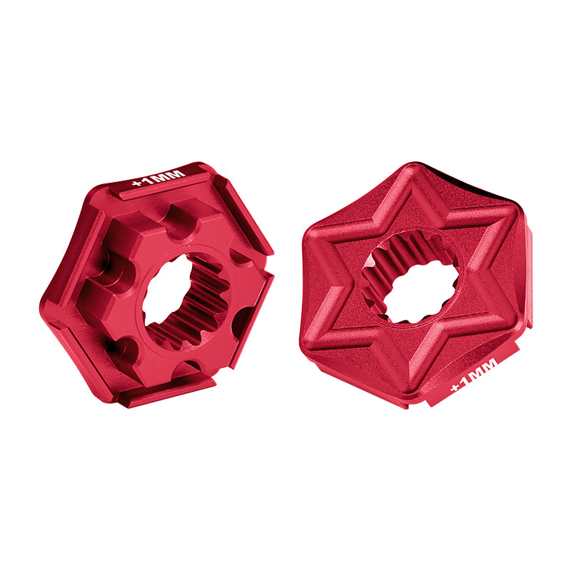 Traxxas X-Maxx 4X4 Aluminum Wheel Hex Claw (+1mm) - 2Pcs Red