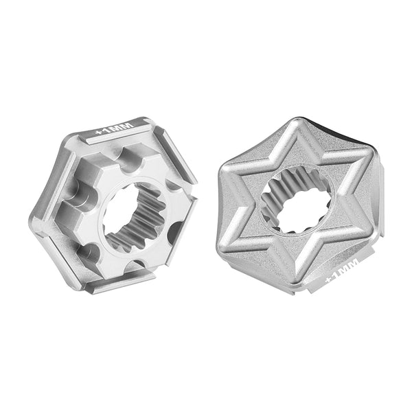 Traxxas X-Maxx 4X4 Aluminum Wheel Hex Claw (+1mm) - 2Pcs Silver