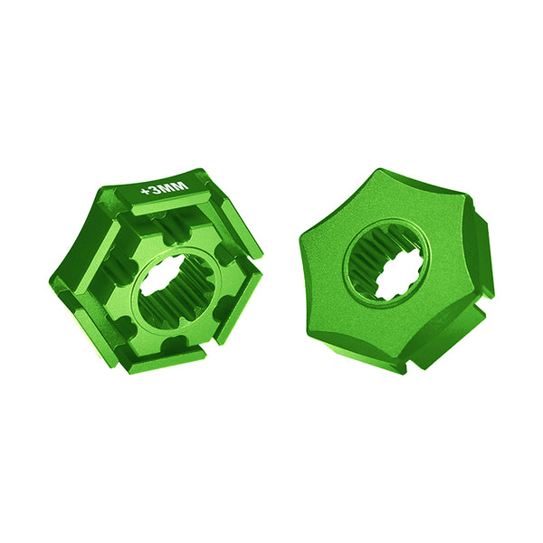 Traxxas X-Maxx 4X4 Aluminum Wheel Hex Claw (+3mm) - 2Pcs Green