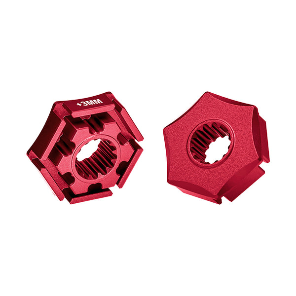 Traxxas X-Maxx 4X4 Aluminum Wheel Hex Claw (+3mm) - 2Pcs Red