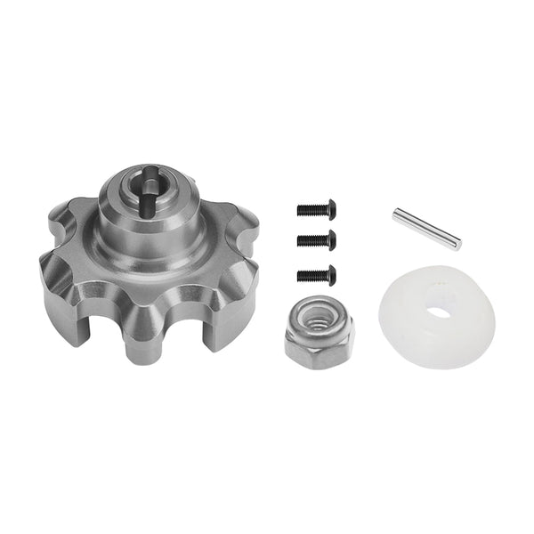 Traxxas X-Maxx 4X4 Aluminum Spur Gear Adapter - 1Pc Set Gray Silver