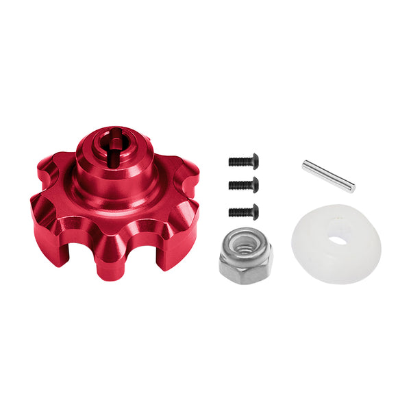 Traxxas X-Maxx 4X4 Aluminum Spur Gear Adapter - 1Pc Set Red