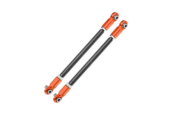 Spring Steel Front Steering Rod with Aluminium Ends For Traxxas 1:5 X Maxx 6S / X Maxx 8S / 1:6 Sand Car 8S Upgrades - 1Pr Orange