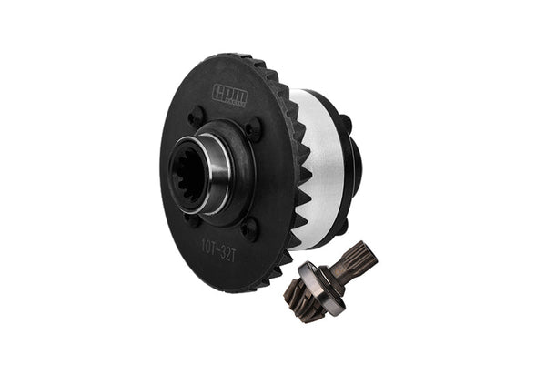 4140 Medium Carbon Steel + 7075 Alloy Rear Complete Differential Set For Traxxas 1:5 X Maxx 6S 8S / XRT 8S / X Maxx Ultimate 8S / XRT Ultimate 8S Monster Truck Upgrades - Silver