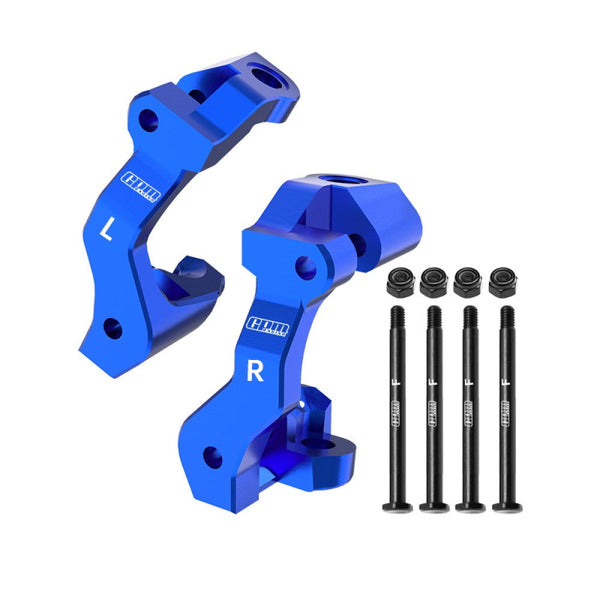 Aluminum 7075 Alloy Front Caster Blocks C-Hubs For Traxxas 1/16 Mini Maxx 4WD RTR Brushless Monster Truck 107154-1 Upgrades - Blue