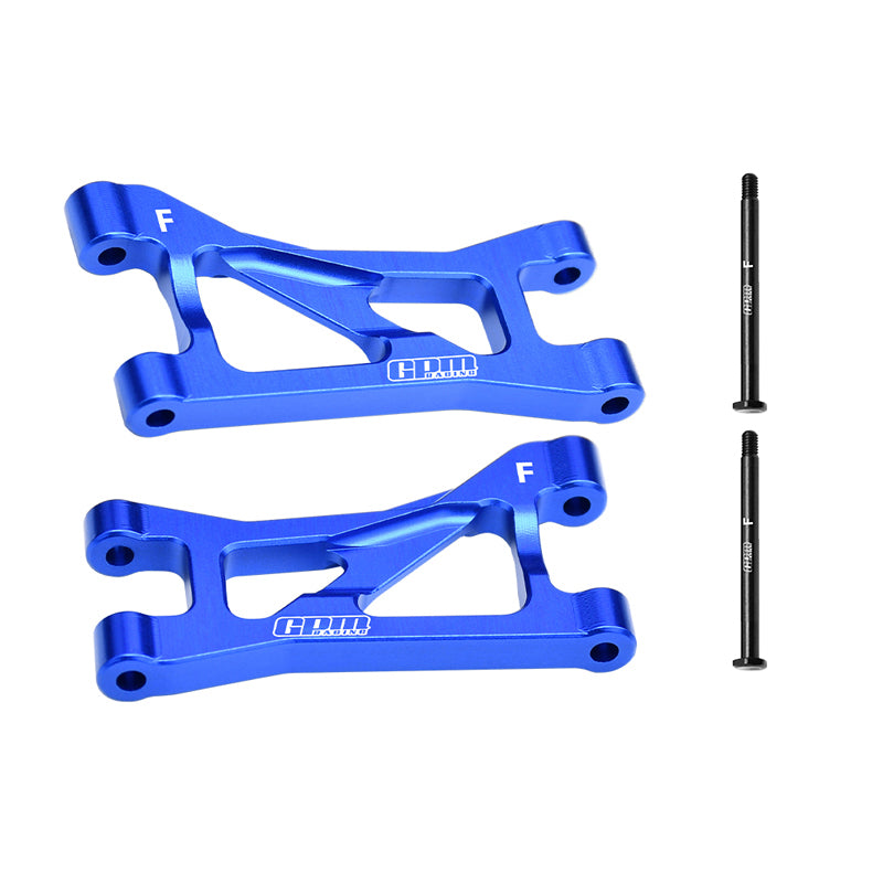 Aluminum 7075 Alloy Front Upper Suspension Arms For Traxxas 1/16 Mini Maxx 4WD RTR Brushless Monster Truck 107154-1 Upgrades - Blue