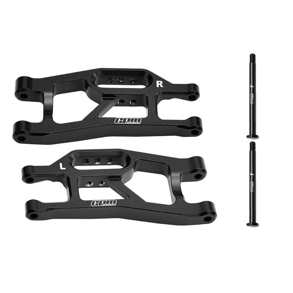 Aluminum 7075 Alloy Front Lower Suspension Arms For Traxxas 1/16 Mini Maxx 4WD RTR Brushless Monster Truck 107154-1 Upgrades - Black