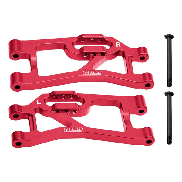 Aluminum 7075 Alloy Rear Lower Suspension Arms For Traxxas 1/16 Mini Maxx 4WD RTR Brushless Monster Truck 107154-1 Upgrades - Red