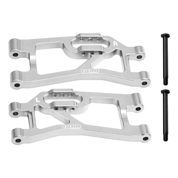 Aluminum 7075 Alloy Rear Lower Suspension Arms For Traxxas 1/16 Mini Maxx 4WD RTR Brushless Monster Truck 107154-1 Upgrades - Silver