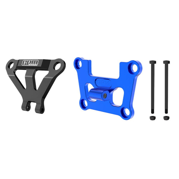 Aluminum 7075 Alloy Front Bulkhead Mount Strengthen & Front Bumper Support Mount For Traxxas 1/16 Mini Maxx 4WD RTR Brushless Monster Truck 107154-1 Upgrades - Blue