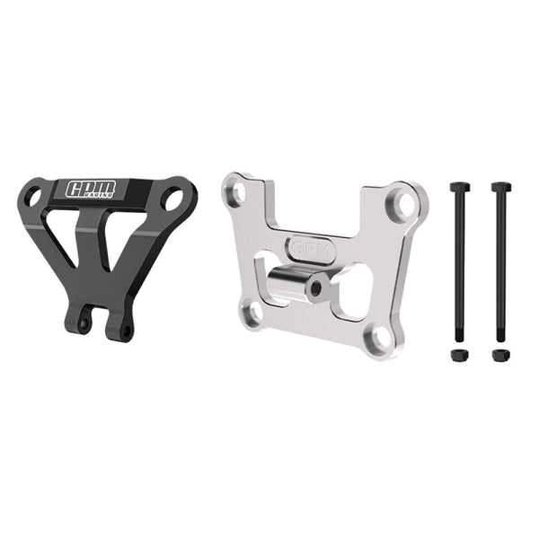 Aluminum 7075 Alloy Front Bulkhead Mount Strengthen & Front Bumper Support Mount For Traxxas 1/16 Mini Maxx 4WD RTR Brushless Monster Truck 107154-1 Upgrades - Silver