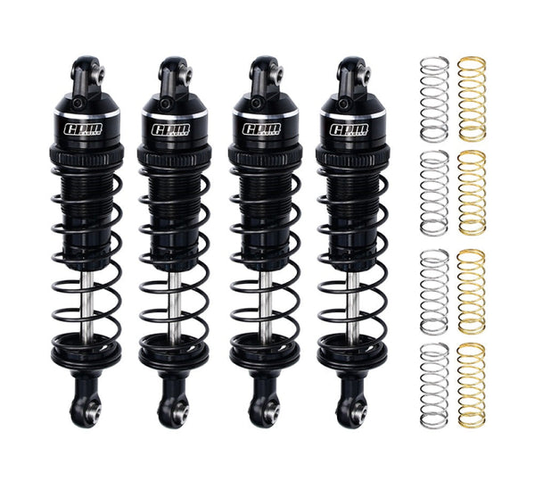 Aluminum Alloy Adjustable Shocks 87mm 4Pc Front And Rear For Traxxas 1/16 Mini Maxx 4WD RTR Brushless Monster Truck 107154-1 Upgrades - Black