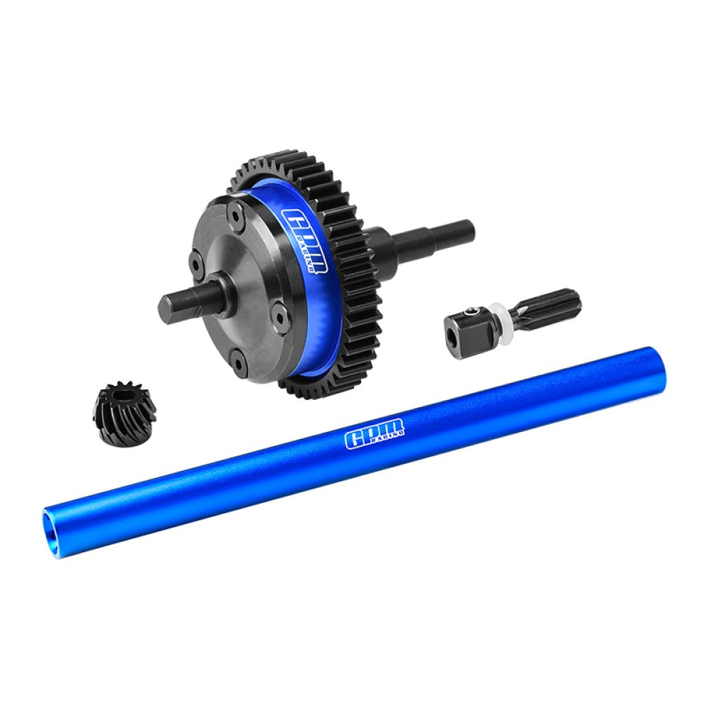 4140 Carbon Steel + 7075 Alloy Centre Complete Differential For Traxxas 1/16 Mini Maxx 4WD RTR Brushless Monster Truck 107154-1 Upgrades - Blue