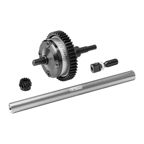 4140 Carbon Steel + 7075 Alloy Centre Complete Differential For Traxxas 1/16 Mini Maxx 4WD RTR Brushless Monster Truck 107154-1 Upgrades - Silver