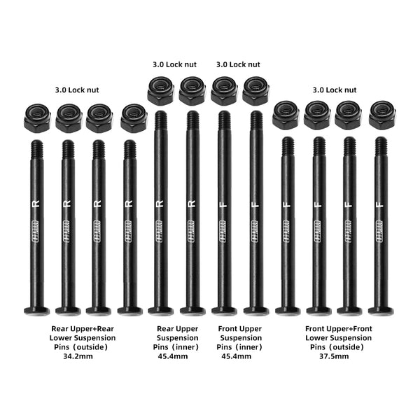 4140 Carbon Steel Front & Rear Suspension Pins For Traxxas 1/16 Mini Maxx 4WD RTR Brushless Monster Truck 107154-1 Upgrades