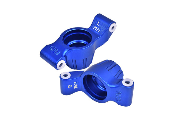 Aluminum 7075-T6 Rear Stub Axle Carriers For Traxxas 1:10 4WD MAXX 89076-4 / 4WD MAXX with WideMAXX 89086-4 / 1:8 4WD Maxx Slash 6S 102076-4 Upgrades - Blue