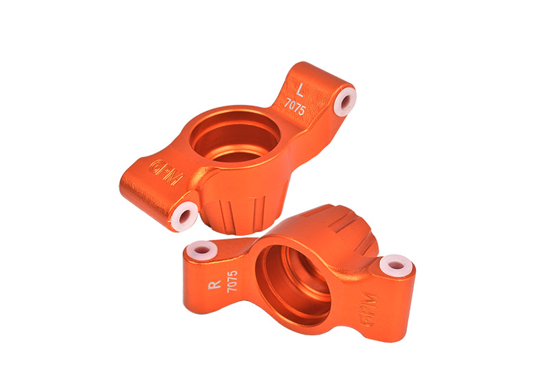 Aluminum 7075-T6 Rear Stub Axle Carriers For Traxxas 1:10 4WD MAXX 89076-4 / 4WD MAXX with WideMAXX 89086-4 / 1:8 4WD Maxx Slash 6S 102076-4 Upgrades - Orange