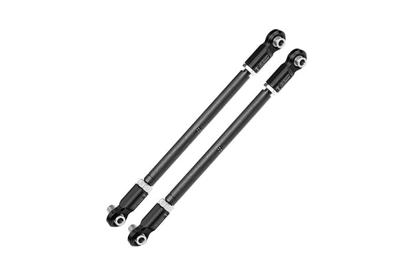 4140 Carbon Steel Adjustable Front Steering Rod With 7075 Alloy Ends For Traxxas 1:5 XRT 8S-78086-4 / XRT Ultimate 8S-78097-4 / X Maxx WideMaxx Kit #7895 Upgrades - Black