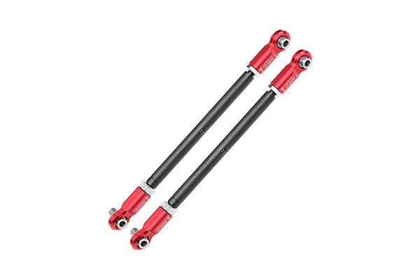 4140 Carbon Steel Adjustable Front Steering Rod With 7075 Alloy Ends For Traxxas 1:5 XRT 8S-78086-4 / XRT Ultimate 8S-78097-4 / X Maxx WideMaxx Kit #7895 Upgrades - Red