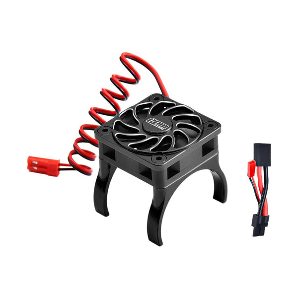 Aluminum 6061-T6 Alloy High Speed Cooling Fan 18000 RPM Compatible With 36mm Motor For Traxxas 1:16 Mini Maxx / Mini XRT 3S / 1/8 Jato 2S 4S Upgrade Parts - Black
