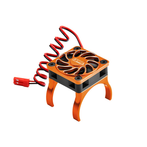 Aluminum 6061-T6 Alloy High Speed Cooling Fan 18000 RPM Compatible With 36mm Motor For Traxxas 1:16 Mini Maxx / Mini XRT 3S / 1/8 Jato 2S 4S Upgrade Parts - Orange