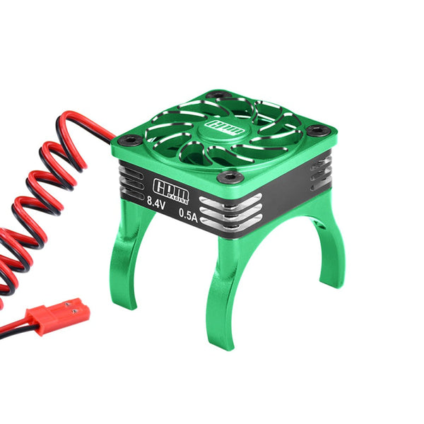Aluminum High Speed Cooling Fan 20000 RPM Compatible With 36mm Motor For Traxxas 1:16 Mini Maxx / Mini Slash / XRT VXL 3S / 1:8 Jato 4X4 Upgrades - Green