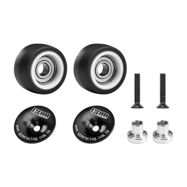 Aluminum 7075-T6 Alloy Wheelie Bar Wheel & Bearing For Traxxas Mini XRT VXL 3S / Mini Maxx Monster Truck Upgrades - Black